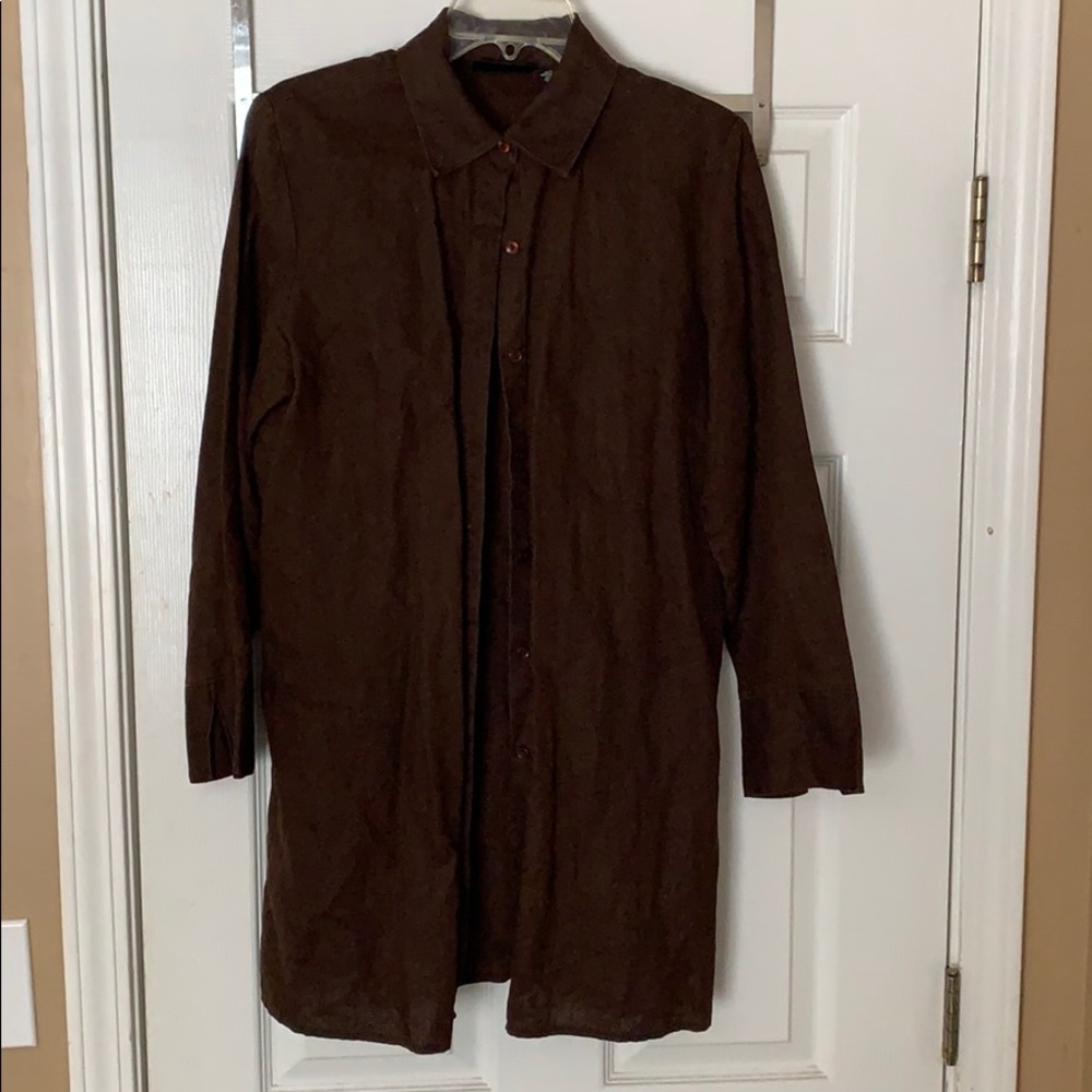 Style & Co Linen Button Down Top/Jacket